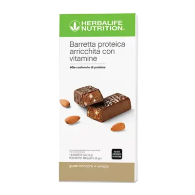 Barretta proteica con vitamine gusto Mandorla e Vaniglia (14 barrette)